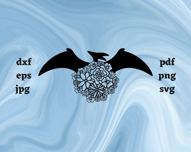 Pterodactyl Mandala SVG Cut File SVG Northern Light SVG 