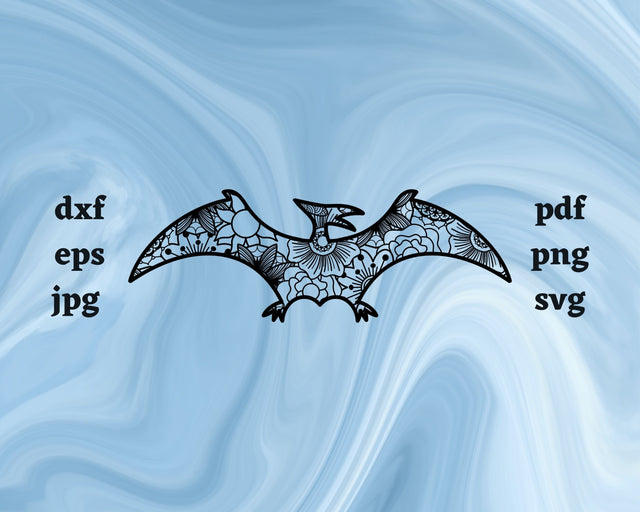 Pterodactyl Mandala SVG Cut File SVG Northern Light SVG 