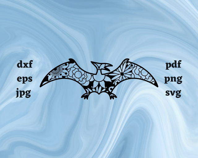 Pterodactyl Mandala SVG Cut File SVG Northern Light SVG 