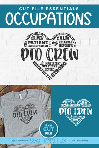 PTO svg, PTO crew, PTA tribe, Parent Teacher organization SVG SVG Cut File 