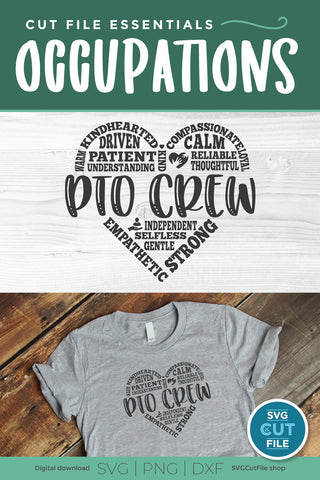 PTO svg, PTO crew, PTA tribe, Parent Teacher organization SVG SVG Cut File 