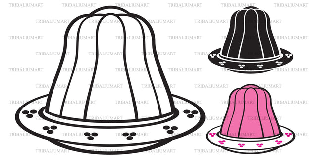 Pudding in white dish SVG TribaliumArtSF 