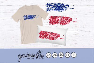 Puerto Rico Mandalas SVG Gardenias Art Shop 