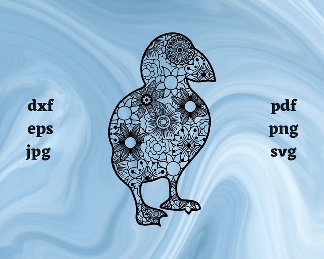 Puffin Mandala SVG Cut File SVG Northern Light SVG 
