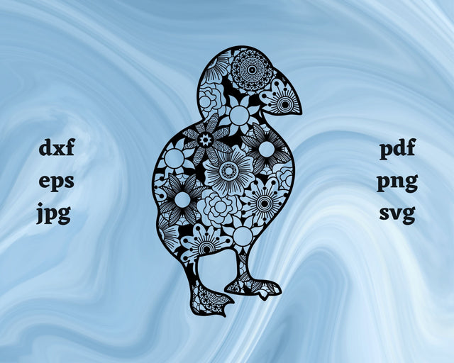 Puffin Mandala SVG Cut File SVG Northern Light SVG 
