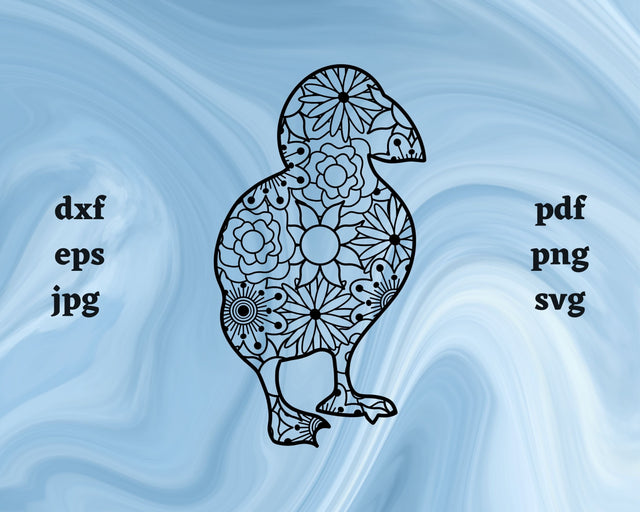 Puffin Mandala SVG Cut File SVG Northern Light SVG 