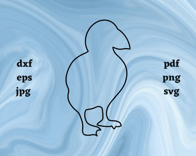 Puffin Outline SVG Cut File SVG Northern Light SVG 
