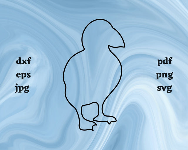 Puffin Outline SVG Cut File SVG Northern Light SVG 
