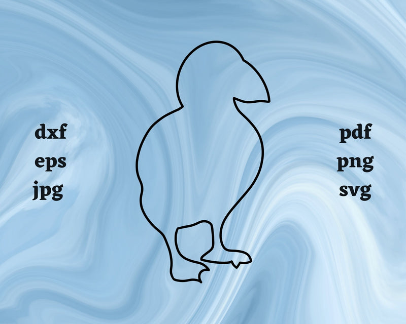 Puffin Outline SVG Cut File SVG Northern Light SVG 