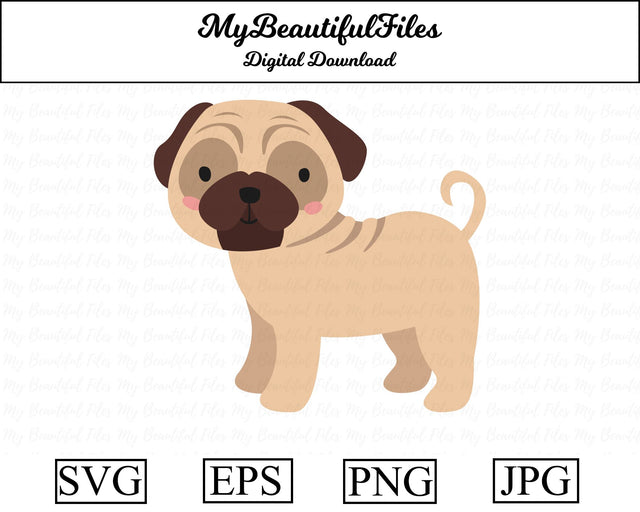 pug - animal SVG MyBeautifulFiles 
