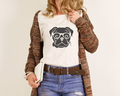 Pug SVG Bundle, 6 Designs, Pug PNG, Pug Clipart, Pug In Glasses SVG SVG HappyDesignStudio 