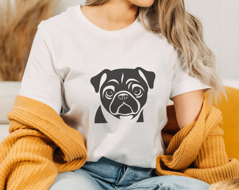 Pug SVG Bundle, 6 Designs, Pug PNG, Pug Clipart, Pug In Glasses SVG SVG HappyDesignStudio 