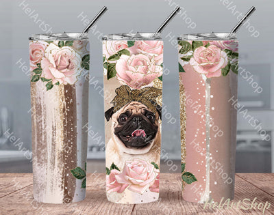 Pug Tumbler PNG | Sublimation Png Sublimation _HelArtShop_ 