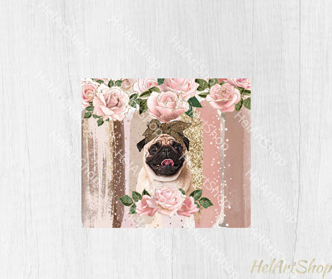 Pug Tumbler PNG | Sublimation Png Sublimation _HelArtShop_ 