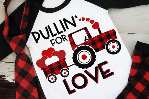 Pullin' For Love Valentine Tractor SVG Morgan Day Designs 