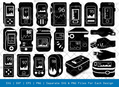Pulse Oximeter Silhouette, Oximeter SVG, Medical Equipment Svg, Fingertip Oximeter Svg, Medical Tool Svg, Oximeter Bundle, SB00867 SVG ETC Craft 