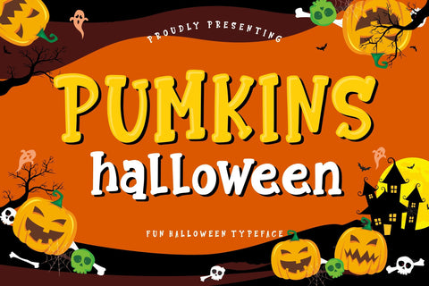 Pumkins Halloween Fun Typeface Font Creatype Studio 