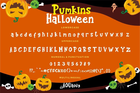 Pumkins Halloween Fun Typeface Font Creatype Studio 
