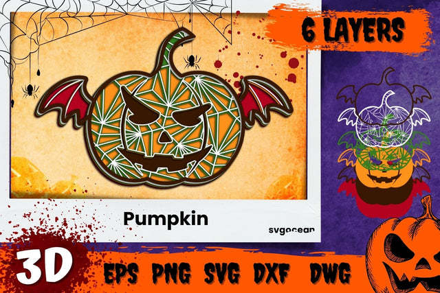 Pumpkin 3D SVG SVG SvgOcean 