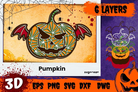 Pumpkin 3D SVG SVG SvgOcean 