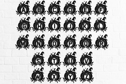 Pumpkin Alphabet A-Z Svg Eps Ai Png Pdf SVG zafrans studio 