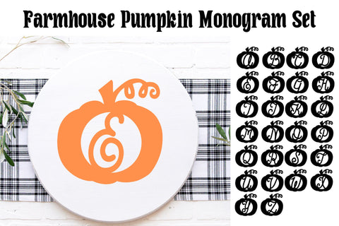 Pumpkin Alphabet Monogram Set SVG Designs SVG So Fontsy Design Shop 