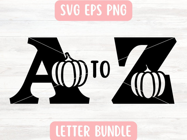 Pumpkin Alphabet SVG Bundle for Cricut or Silhouette SVG Apple Grove Designs 