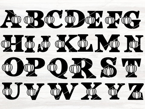 Pumpkin Alphabet SVG Bundle for Cricut or Silhouette SVG Apple Grove Designs 