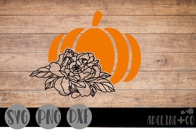 Pumpkin and flower SVG Adeline&co 