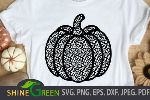 Pumpkin Animal Print, Glitter - Fall SVG for Cricut and Sublimation SVG Shine Green Art 