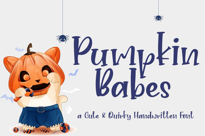 Pumpkin Babes Quirky and Cute Handwritten Font Haksen 