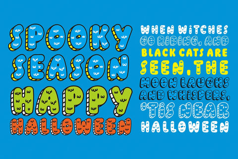 Pumpkin Bites – A Playful and Whimsical Display Font Font Four Lines Std. 