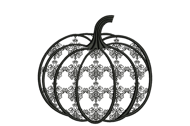 Pumpkin Blackwork Halloween Embroidery Design Embroidery/Applique DESIGNS NextEmbroidery 