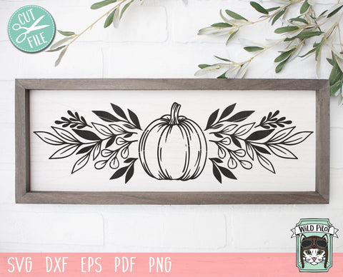 Pumpkin Border svg file, Pumpkin svg, Pumpkin Leaves Border svg, Pumpkin Frame cut file, halloween svg, thanksgiving svg, fall svg, autumn border svg SVG Wild Pilot 