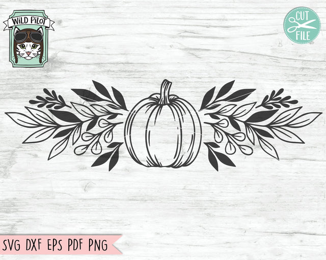Pumpkin Border svg file, Pumpkin svg, Pumpkin Leaves Border svg, Pumpkin Frame cut file, halloween svg, thanksgiving svg, fall svg, autumn border svg SVG Wild Pilot 