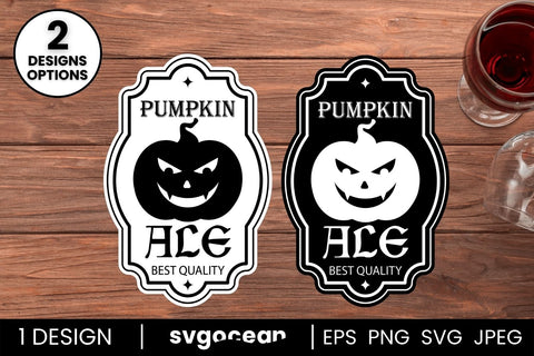 Pumpkin Bottle Labels Svg SVG SvgOcean 