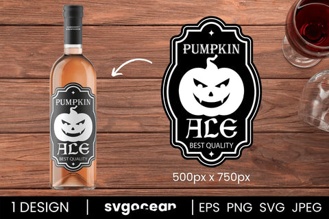 Pumpkin Bottle Labels Svg SVG SvgOcean 