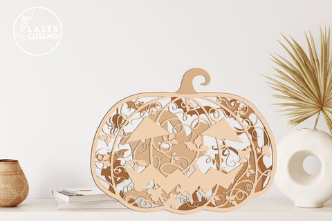 PUMPKIN Bundle HALLOWEEN Designs Multilayer Laser Cut Files, Mandala, 3D Designs, Mini Design Bundles SVG LaserCutano 