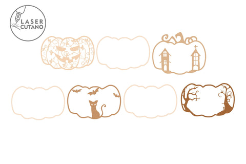 PUMPKIN Bundle HALLOWEEN Designs Multilayer Laser Cut Files, Mandala, 3D Designs, Mini Design Bundles SVG LaserCutano 