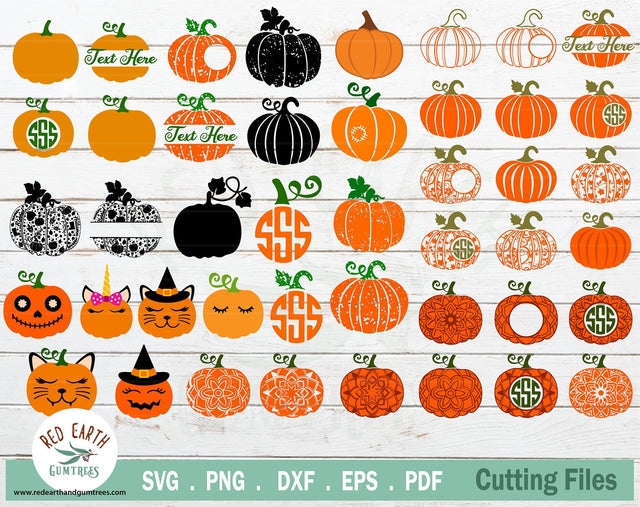 Pumpkin bundle SVG, zentangle mandala pumpkin SVG,PNG,EPS SVG Redearth and gumtrees 