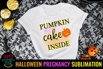 Pumpkin Cake Inside -Halloween Pregnancy Sublimation PNG Sublimation Happy Printables Club 