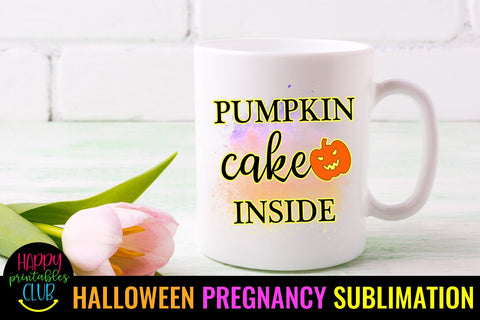 Pumpkin Cake Inside -Halloween Pregnancy Sublimation PNG Sublimation Happy Printables Club 