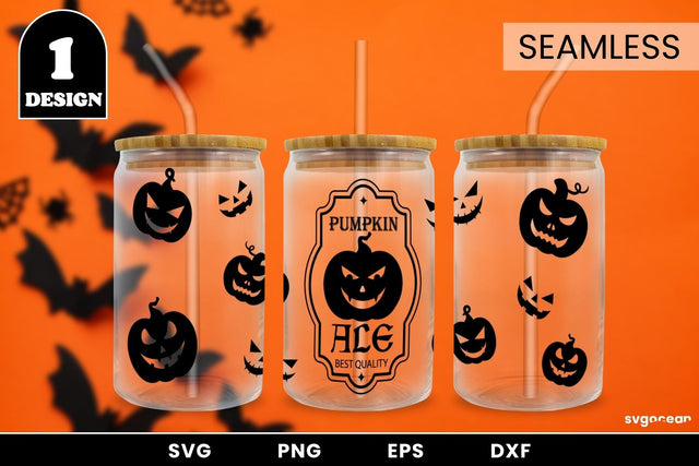Pumpkin Can Glass SVG SVG SvgOcean 