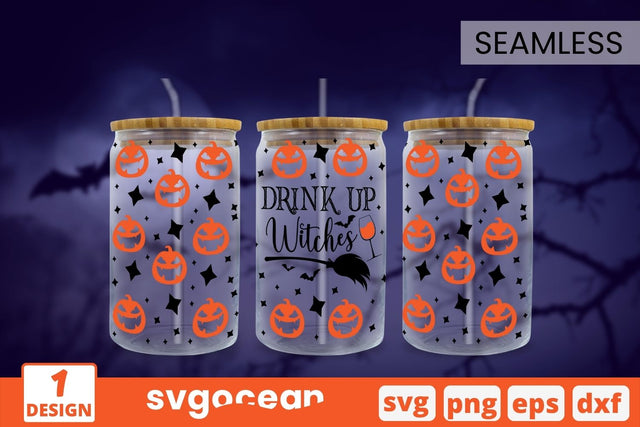 Pumpkin Can Glass Wrap SVG SVG SvgOcean 