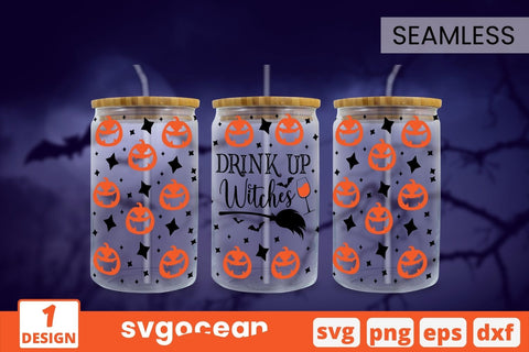Pumpkin Can Glass Wrap SVG SVG SvgOcean 