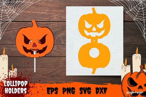 Pumpkin Candy Holder | Lollipop Holders | Svg Bundle | Cut File SVG SvgOcean 