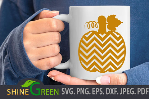 Pumpkin Chevron Pattern Zig-Zag - Fall SVG SVG Shine Green Art 