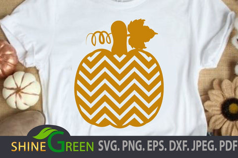 Pumpkin Chevron Pattern Zig-Zag - Fall SVG SVG Shine Green Art 