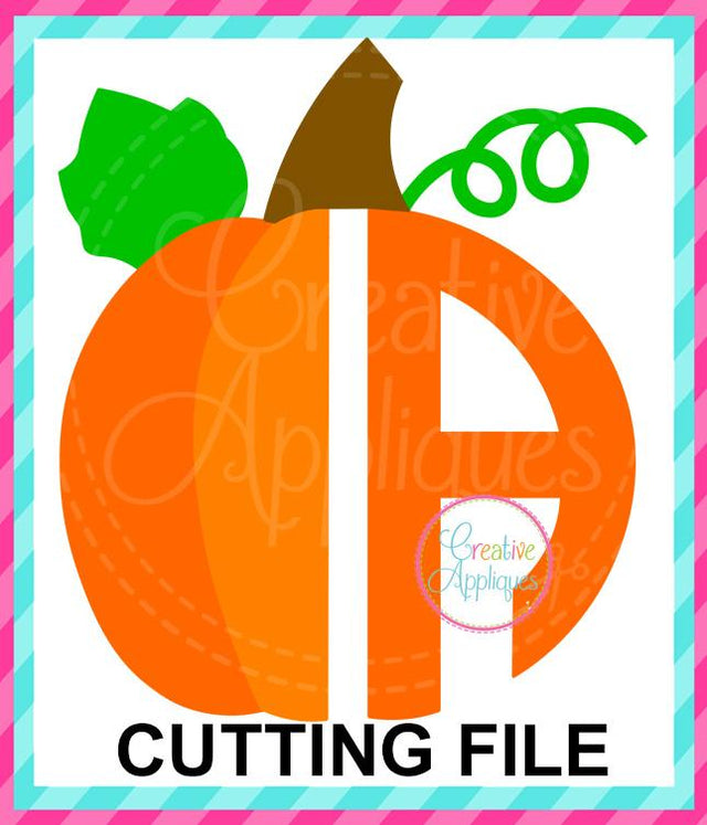 Pumpkin Circle Alphabet Cut File Creative Appliques 
