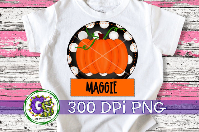 Pumpkin Circle Design PNG for Sublimation-Halloween PNG Sublimation Greedy Stitches 